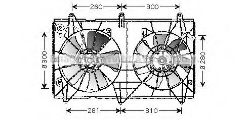 Вентилятор, охлаждение двигателя AVA QUALITY COOLING HD7516