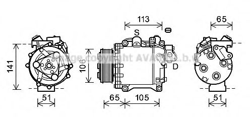 Компрессор, кондиционер AVA QUALITY COOLING HDK263