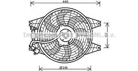 Вентилятор, охлаждение двигателя AVA QUALITY COOLING KA7518