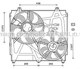 Вентилятор, охлаждение двигателя AVA QUALITY COOLING KA7530