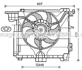 Вентилятор, охлаждение двигателя AVA QUALITY COOLING MC7507