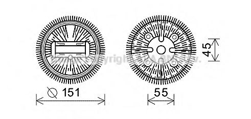 Сцепление, вентилятор радиатора AVA QUALITY COOLING MSC497