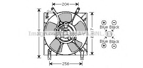 Вентилятор, охлаждение двигателя AVA QUALITY COOLING MT7516
