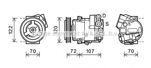 Компрессор, кондиционер AVA QUALITY COOLING OLK595