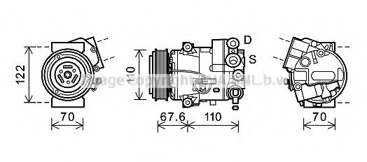 Компрессор, кондиционер AVA QUALITY COOLING OLK605