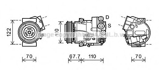 Компрессор, кондиционер AVA QUALITY COOLING OLK608