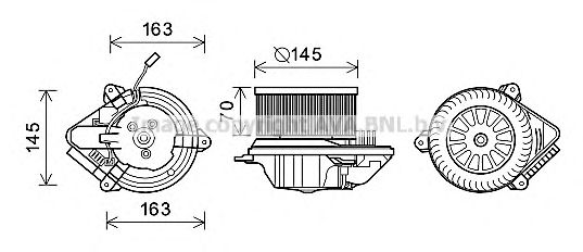 Электродвигатель, вентиляция салона AVA QUALITY COOLING PE8510