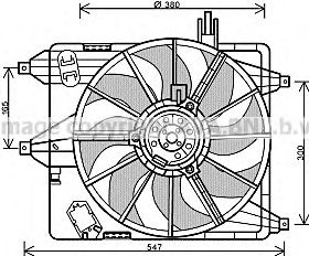 Вентилятор, охлаждение двигателя AVA QUALITY COOLING RT7544