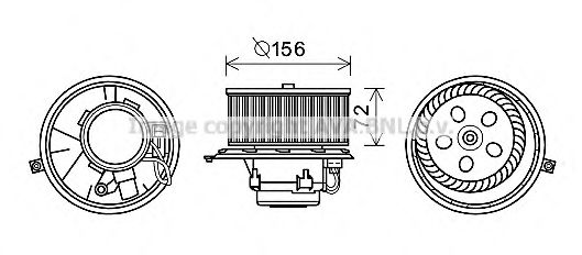 Электродвигатель, вентиляция салона AVA QUALITY COOLING RT8578