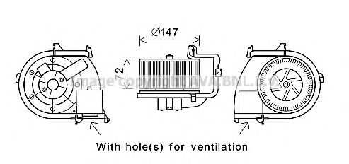 Электродвигатель, вентиляция салона AVA QUALITY COOLING RT8593