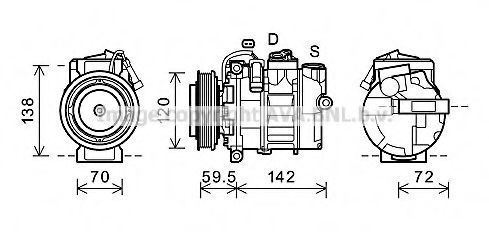 Компрессор, кондиционер AVA QUALITY COOLING RTK494