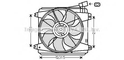 Вентилятор, охлаждение двигателя AVA QUALITY COOLING TO7554