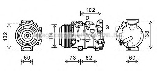 Компрессор, кондиционер AVA QUALITY COOLING TOK639
