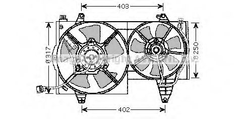 Вентилятор, охлаждение двигателя AVA QUALITY COOLING VO7505