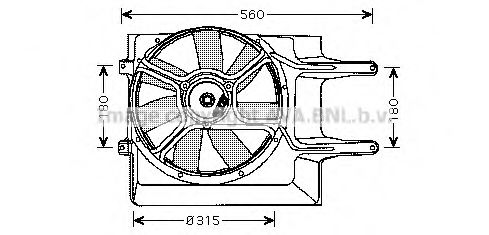 Вентилятор, охлаждение двигателя AVA QUALITY COOLING VW7509