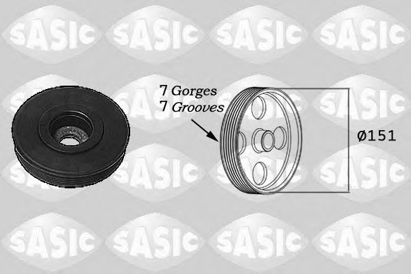 Ременный шкив, коленчатый вал SASIC 2154017