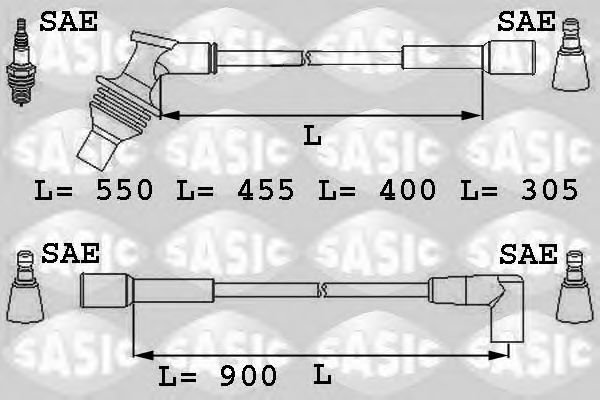Комплект проводов зажигания SASIC 9284010