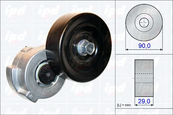 Натяжная планка, поликлиновой ремень IPD 15-3836