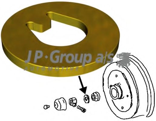 Подвеска, корпус колесного подшипника JP GROUP 8141200900