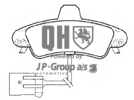 Комплект тормозных колодок, дисковый тормоз JP GROUP 1563700319