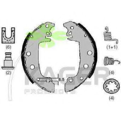 Комплект тормозных колодок KAGER 34-0098