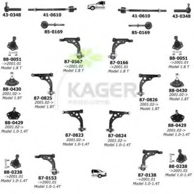 Подвеска колеса KAGER 800246