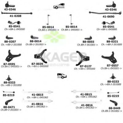 Подвеска колеса KAGER 800344