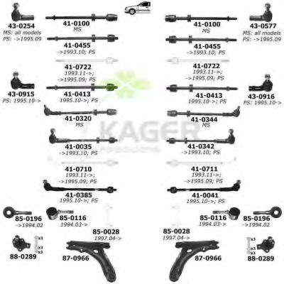 Подвеска колеса KAGER 800688