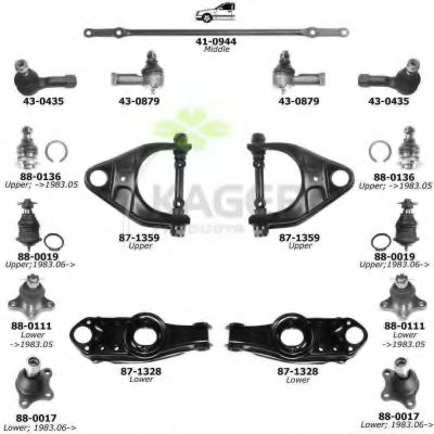 Подвеска колеса KAGER 800898