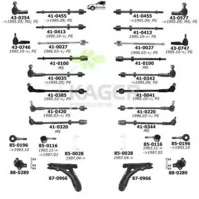 Подвеска колеса KAGER 801333