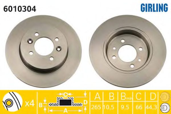 Тормозной диск GIRLING 6010304