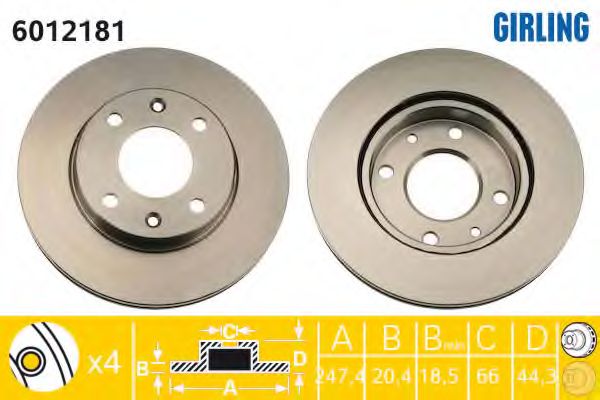 Тормозной диск GIRLING 6012181