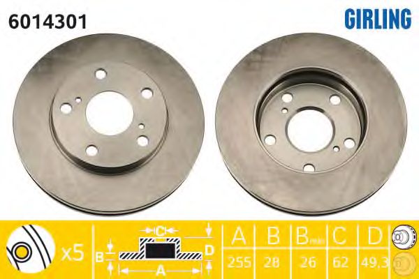 Тормозной диск GIRLING 6014301