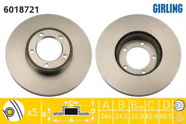 Тормозной диск GIRLING 6018721