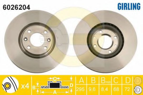 Тормозной диск GIRLING 6026204