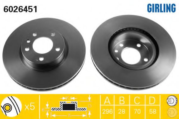 Тормозной диск GIRLING 6026451