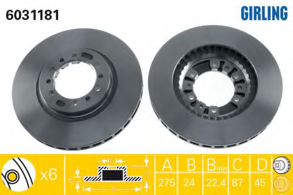 Тормозной диск GIRLING 6031181