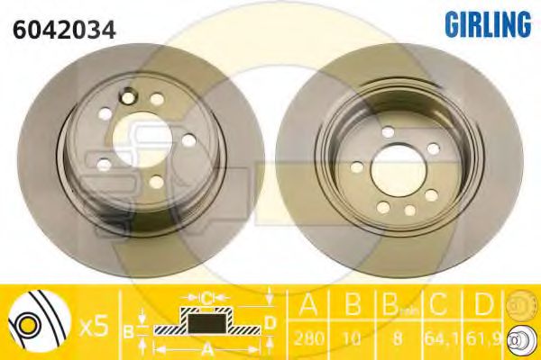 Тормозной диск GIRLING 6042034