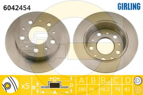Тормозной диск GIRLING 6042454