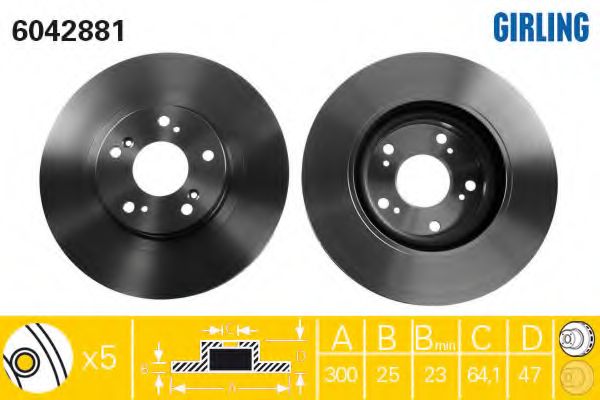 Тормозной диск GIRLING 6042881