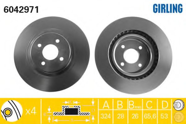 Тормозной диск GIRLING 6042971