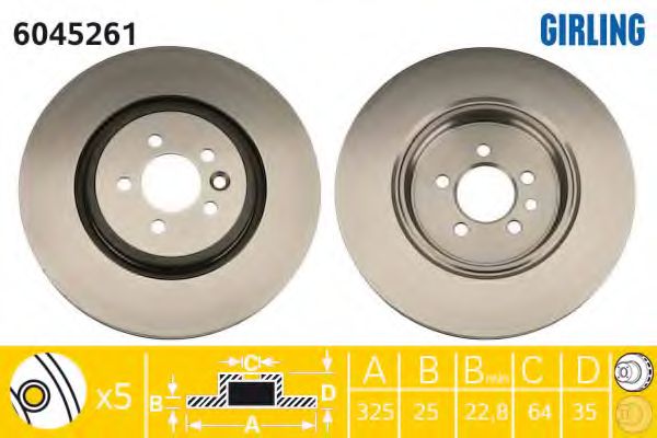 Тормозной диск GIRLING 6045261