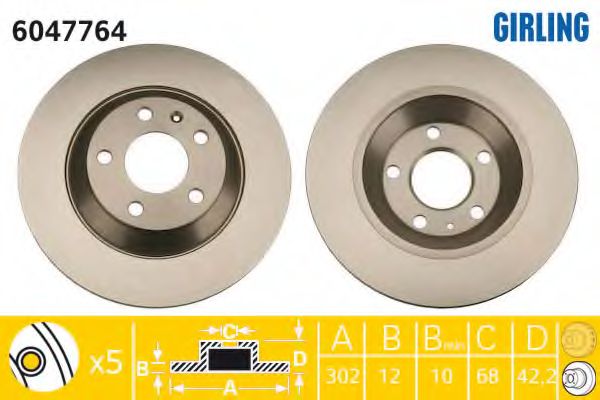 Тормозной диск GIRLING 6047764