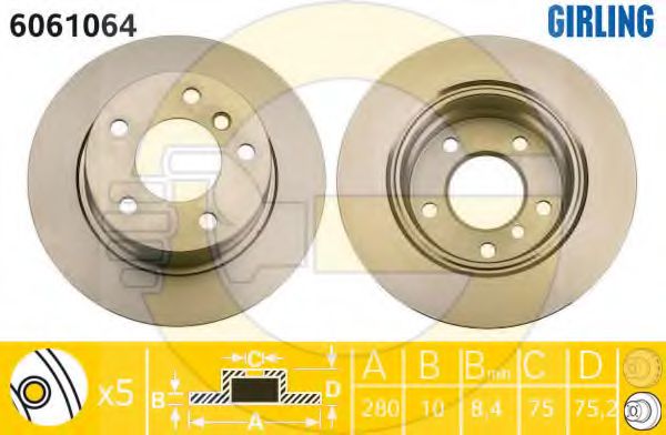 Тормозной диск GIRLING 6061064