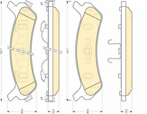 Комплект тормозных колодок, дисковый тормоз GIRLING 21771