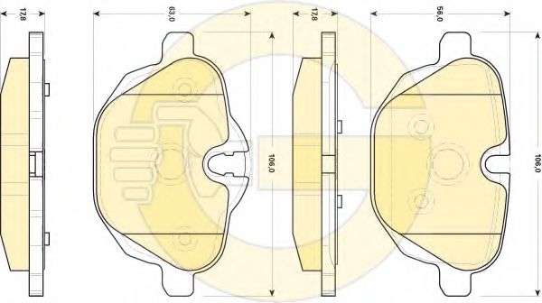 Комплект тормозных колодок, дисковый тормоз GIRLING 6118404