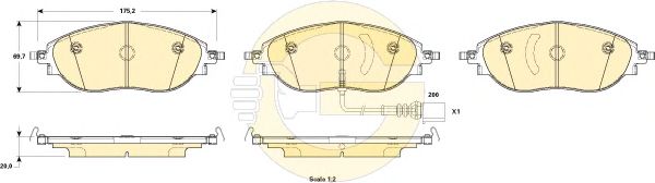 Комплект тормозных колодок, дисковый тормоз GIRLING 6119184