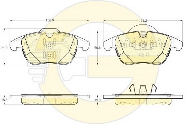 Комплект тормозных колодок, дисковый тормоз GIRLING 6119602