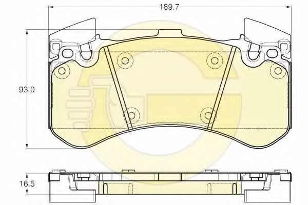 Комплект тормозных колодок, дисковый тормоз GIRLING 24847