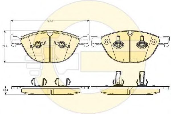 Комплект тормозных колодок, дисковый тормоз GIRLING 6120262